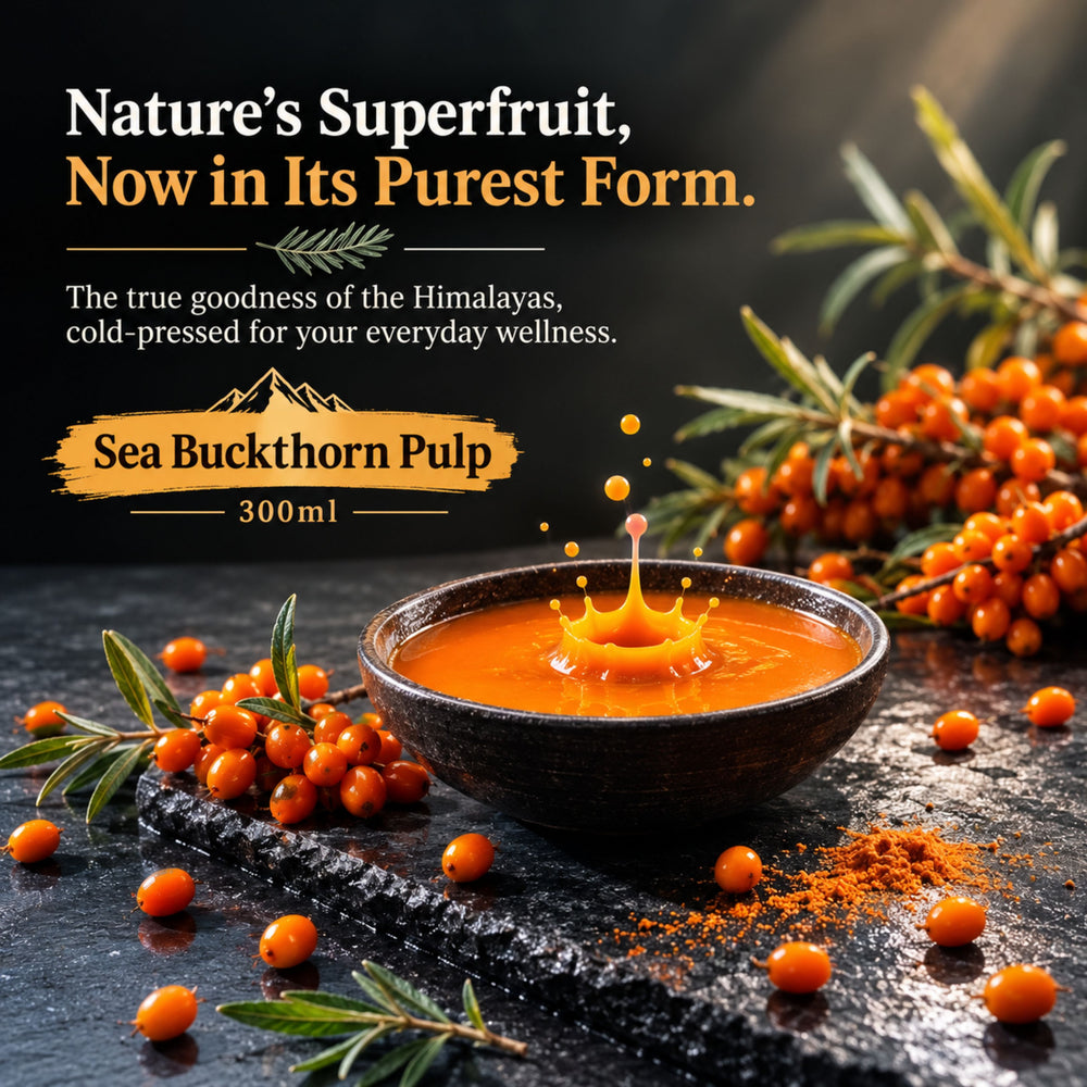Besser Seabuckthorn Juice | 100% Natural Himalayan Superfruit | Rich in Antioxidants, Omega & Vitamins | Immunity & Skin Health Booster – 300ml